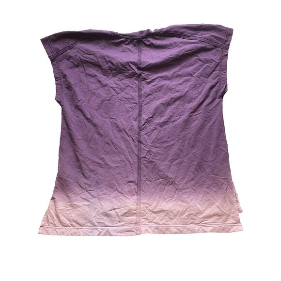 Garnet Hill Shirt Womens Extra Large Purple Ombre Organic Oversized Spandex Lady - Picture 5 of 8